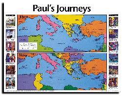 9789901980840 Pauls Journeys Then And Now Wall Chart