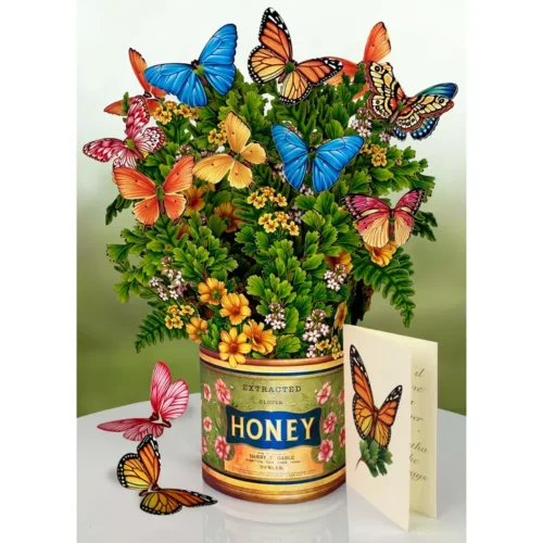 Pop-Up Flower Bouquet Card: Butterflies & Buttercups