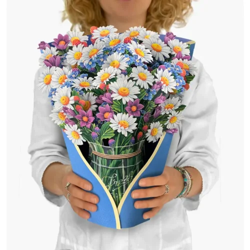 Pop-Up Flower Bouquet Card: Field of Daisies - Image 3