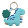 Plush Blue Dino With Silicone Teether