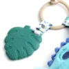 Plush Blue Dino With Silicone Teether - Image 3