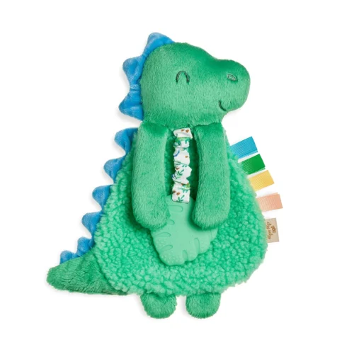 Plush Green Dino with Silicone Teether