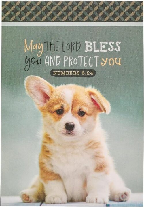 6006937160828 May The Lord Bless You And Protect You Notepad Gray Puppy Numbers 6:24