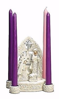 089945535167 Papercut Style Holy Family Candle Holder