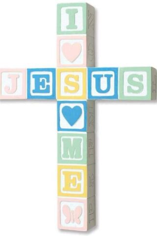 095177566046 Jesus Loves Me Cross Pastel