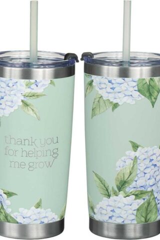 1220000370531 Helping Me Grow Hydrangea Travel Tumbler