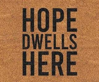 195002325746 Hope Dwells Here Doormat