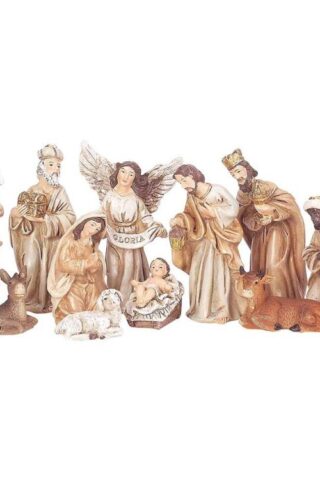 603799210256 Neutral Tone Small Nativity Figures