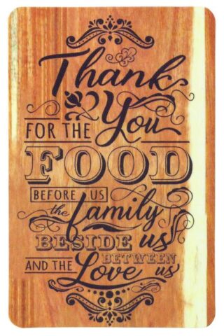 603799414821 Thank You For Food Pocket Card
