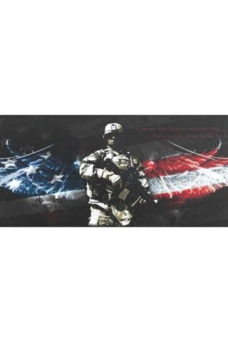 603799418881 No Greater Love American Soldier Plock (Plaque)