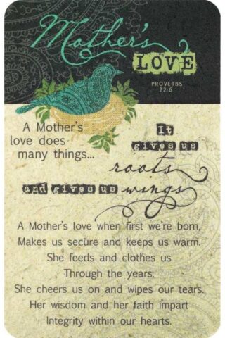 603799439992 Mothers Love Pocket Card