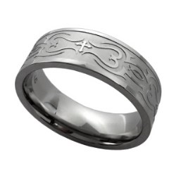 651263034563 Thorns And Ichthus Engraved (Size 11 Ring)