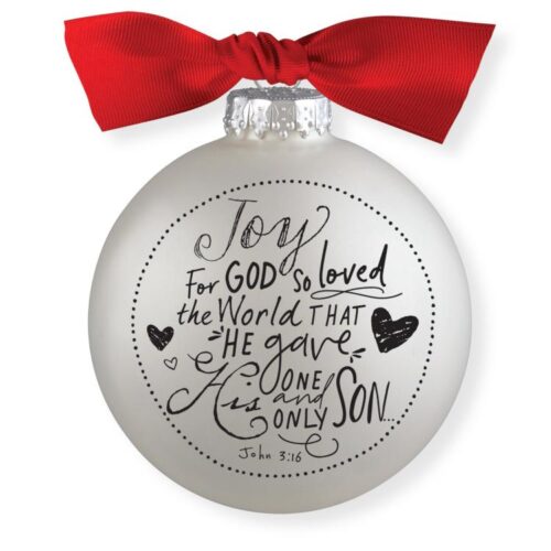 667665122845 Joy Scripture Ink Bauble (Ornament)