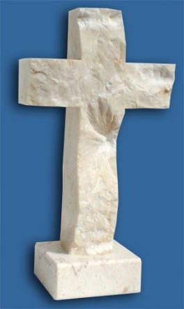 818976002603 Chiseled Plain Pedestal Cross