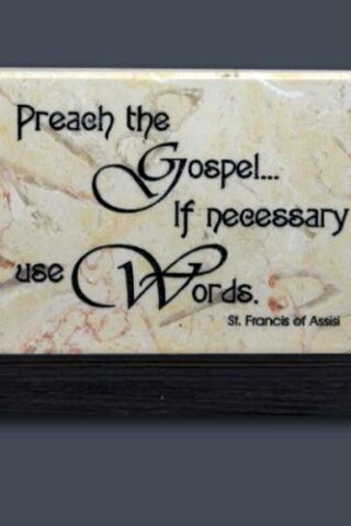 818976005093 Preach The Gospel Prayer Stone On Stand