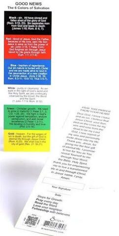 788200434947 Plan Of Salvation Bookmark Pack Of 25