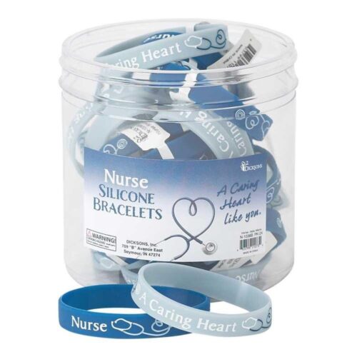 603799110730 Nurse A Caring Heart Silicone (Bracelet/Wristband)