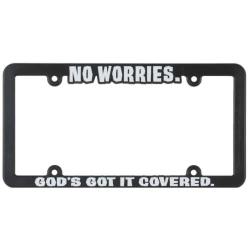 603799278874 No Worries License Plate Frame