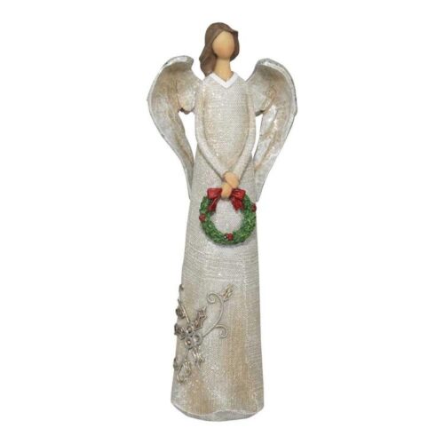 603799332514 Angel Holding Wreath (Figurine)