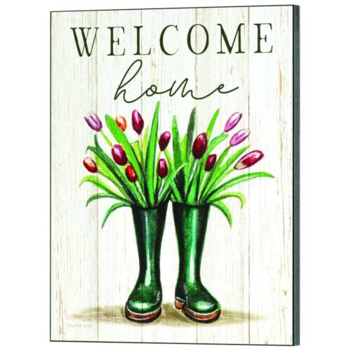 603799536875 Welcome Home Rainboots (Plaque)