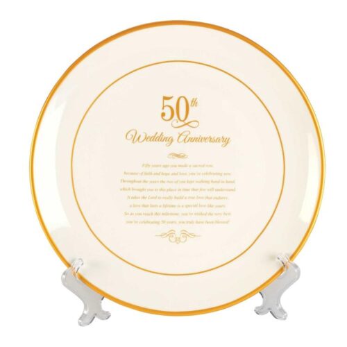 603799566292 50th Wedding Anniversary Plate