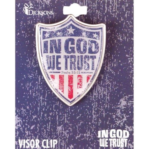 603799593083 In God We Trust Visor Clip