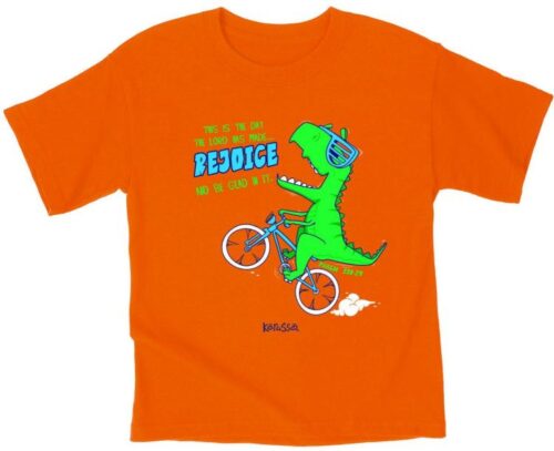 612978568064 Rejoice Dinosaur (Medium T-Shirt)