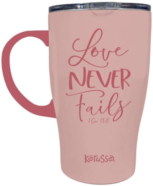 612978632321 Love Never Fails Mug With Handle