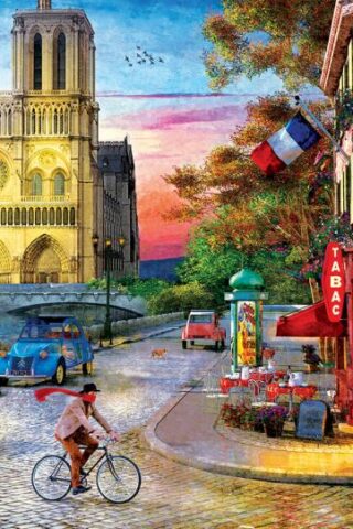 628136655309 Notre Dame Sunset 1000 Piece (Puzzle)