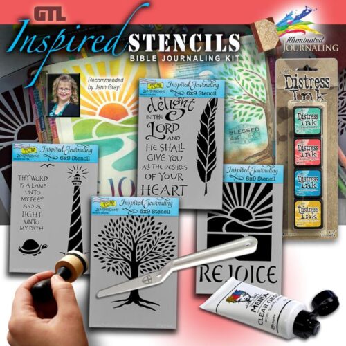 634989244034 Inspired Stencils Bible Journaling Kit