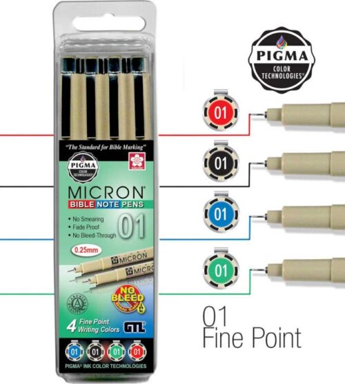 634989301041 PIGMA Micron 01 Bible Note Pens