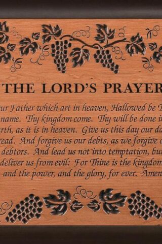 656200120705 Lords Prayer Framed Carving