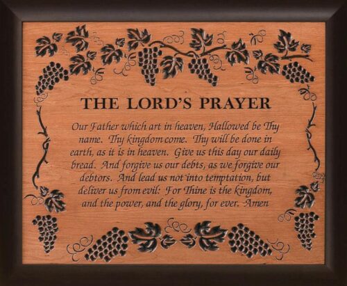 656200120705 Lords Prayer Framed Carving