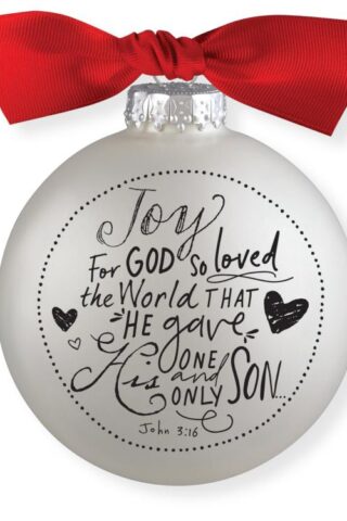 667665122845 Joy Scripture Ink Bauble (Ornament)