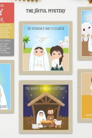 7426842715620 Mysteries Of The Rosary Sticker Set Set Of 20