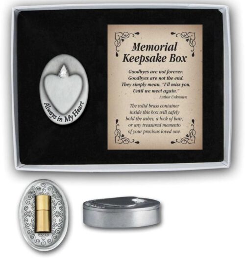 785525257466 Always In My Heart Memorial Box With Ashes Holder