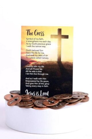 788200563173 Penny With Cut Out Cross With Salvation Card Pk Of 50