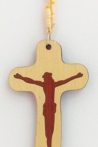 810013850079 Wooden Cross Crucifix Car Hanging