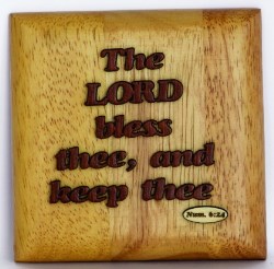 810013850284 Numbers 6:24 Wooden Plaque