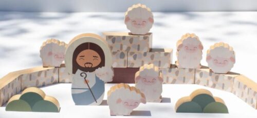 850042028162 Jesus The Good Shepherd Wooden Playset