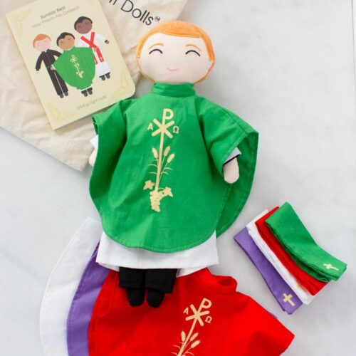 850042028964 Father Paul Catholic Priest Rag Doll 14 Piece Set