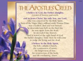 9780974223858 Apostles Creed Catholic Version Wall Chart Laminated