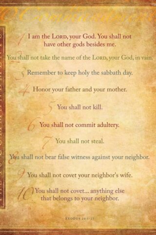 9780974445113 10 Commandments Wall Chart Laminated Catholic