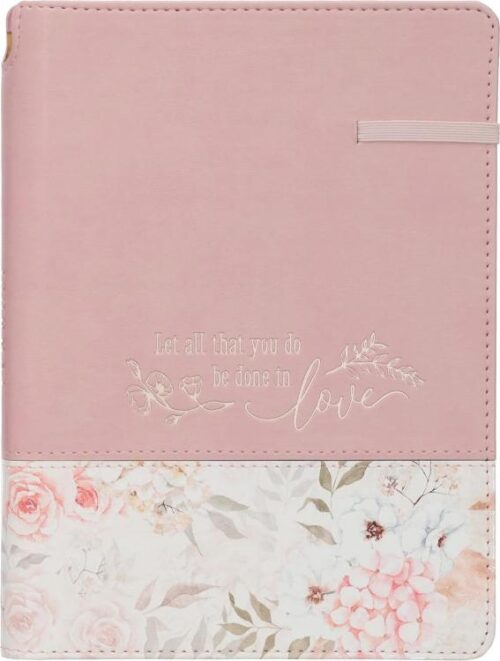 9781776371808 Done In Love Journal 1 Corinthians 16:14 Pink Floral