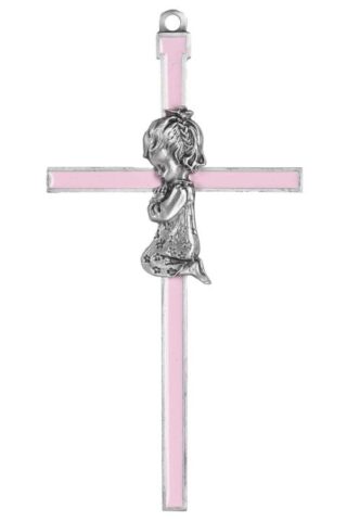 603799225861 Praying Girl Metal Cross