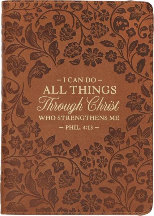 9781639523924 I Can Do All Things Through Christ Journal With Zipper Closure