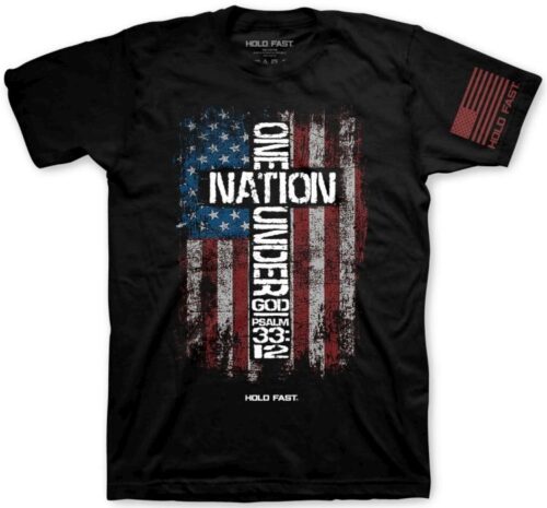 612978569320 Hold Fast One Nation Under God (Large T-Shirt)