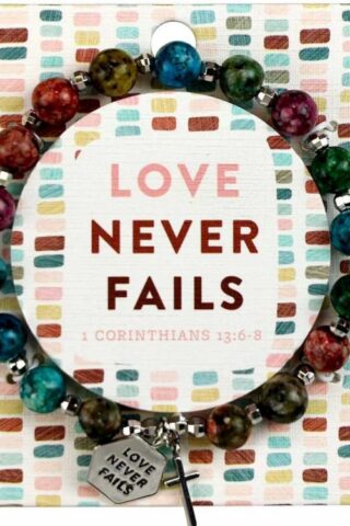 612978574621 Grace And Truth Love Never Fails Keepsake (Bracelet/Wristband)