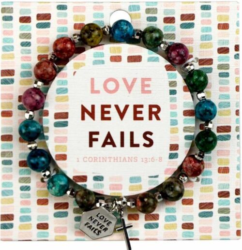 612978574621 Grace And Truth Love Never Fails Keepsake (Bracelet/Wristband)