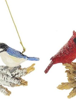 089945552119 Christmas Bird On Logs (Ornament)